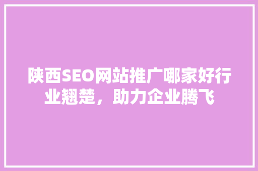 陕西SEO网站推广哪家好行业翘楚，助力企业腾飞