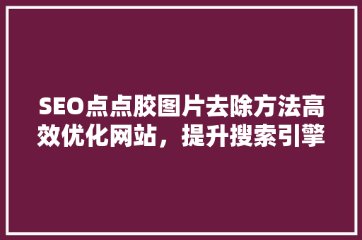 SEO点点胶图片去除方法高效优化网站，提升搜索引擎排名