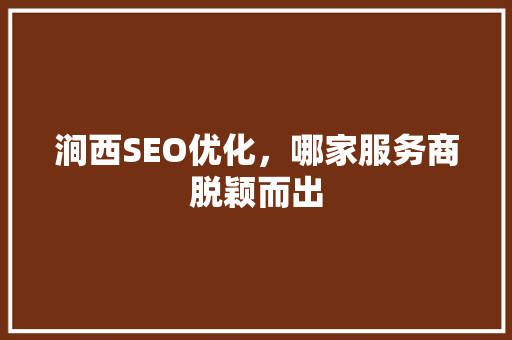涧西SEO优化，哪家服务商脱颖而出