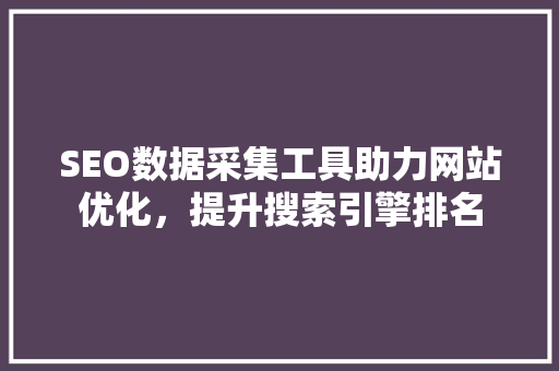 SEO数据采集工具助力网站优化，提升搜索引擎排名