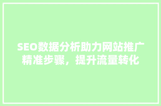 SEO数据分析助力网站推广精准步骤，提升流量转化