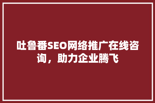 吐鲁番SEO网络推广在线咨询，助力企业腾飞