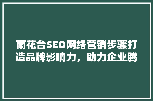 雨花台SEO网络营销步骤打造品牌影响力，助力企业腾飞
