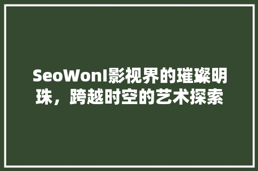 SeoWonI影视界的璀璨明珠，跨越时空的艺术探索