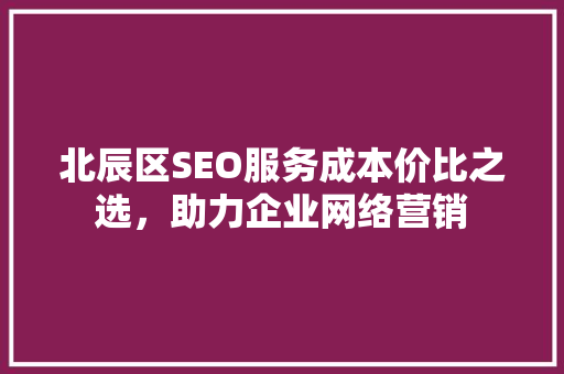 北辰区SEO服务成本价比之选，助力企业网络营销
