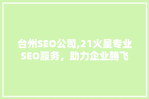 台州SEO公司,21火星专业SEO服务，助力企业腾飞