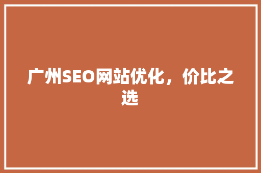 广州SEO网站优化，价比之选