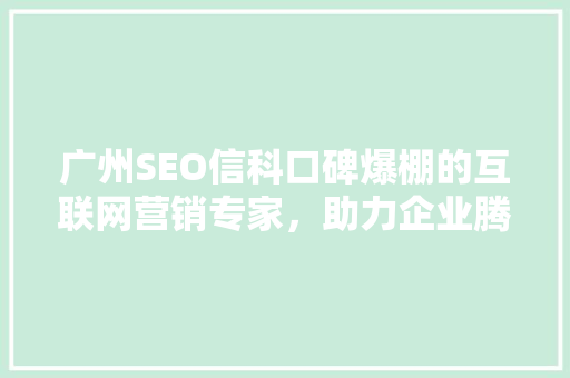 广州SEO信科口碑爆棚的互联网营销专家，助力企业腾飞