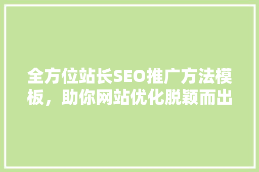 全方位站长SEO推广方法模板，助你网站优化脱颖而出
