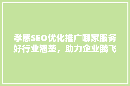 孝感SEO优化推广哪家服务好行业翘楚，助力企业腾飞