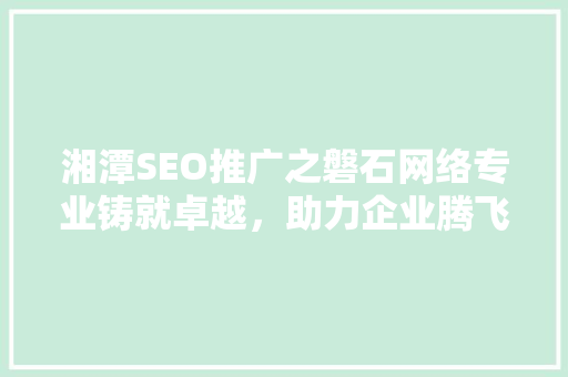 湘潭SEO推广之磐石网络专业铸就卓越，助力企业腾飞
