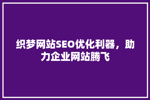 织梦网站SEO优化利器，助力企业网站腾飞