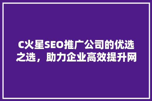 C火星SEO推广公司的优选之选，助力企业高效提升网站排名