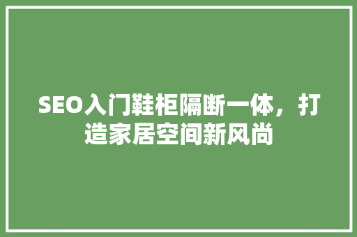 SEO入门鞋柜隔断一体，打造家居空间新风尚