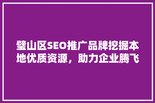 璧山区SEO推广品牌挖掘本地优质资源，助力企业腾飞