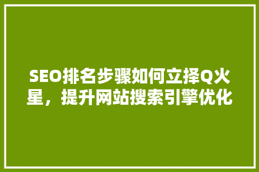 SEO排名步骤如何立择Q火星，提升网站搜索引擎优化效果