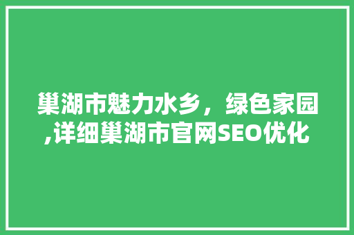 巢湖市魅力水乡，绿色家园,详细巢湖市官网SEO优化步骤  第1张