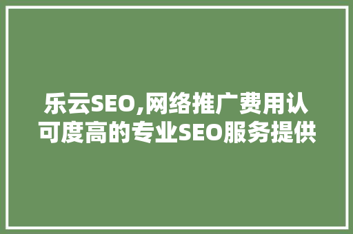 乐云SEO,网络推广费用认可度高的专业SEO服务提供商