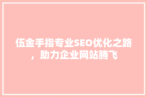伍金手指专业SEO优化之路，助力企业网站腾飞