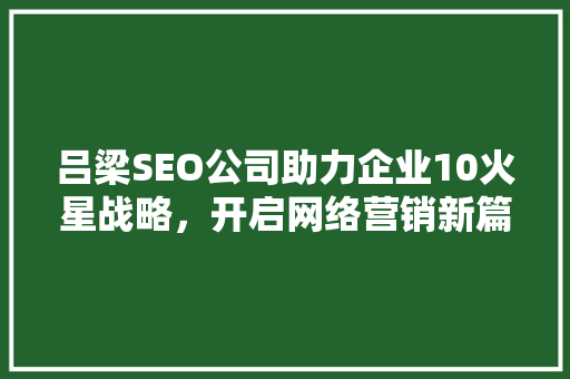 吕梁SEO公司助力企业10火星战略，开启网络营销新篇章