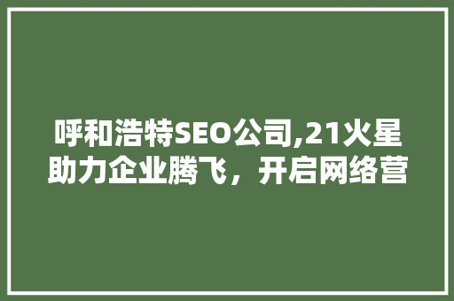 呼和浩特SEO公司,21火星助力企业腾飞，开启网络营销新篇章