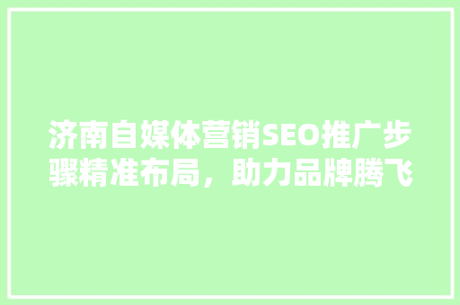济南自媒体营销SEO推广步骤精准布局，助力品牌腾飞