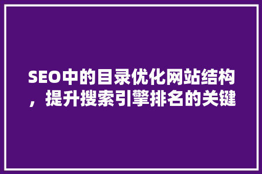 SEO中的目录优化网站结构，提升搜索引擎排名的关键步骤