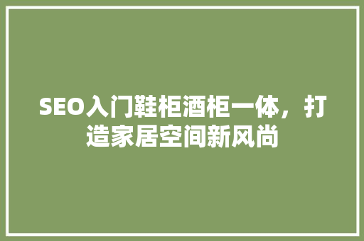SEO入门鞋柜酒柜一体，打造家居空间新风尚