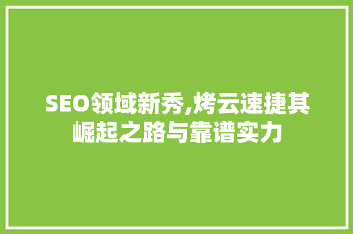 SEO领域新秀,烤云速捷其崛起之路与靠谱实力