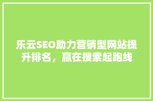 乐云SEO助力营销型网站提升排名，赢在搜索起跑线