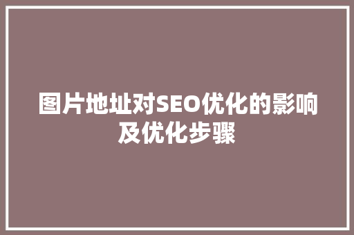 图片地址对SEO优化的影响及优化步骤