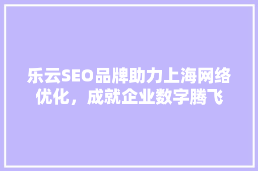 乐云SEO品牌助力上海网络优化，成就企业数字腾飞