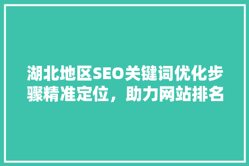 湖北地区SEO关键词优化步骤精准定位，助力网站排名攀升