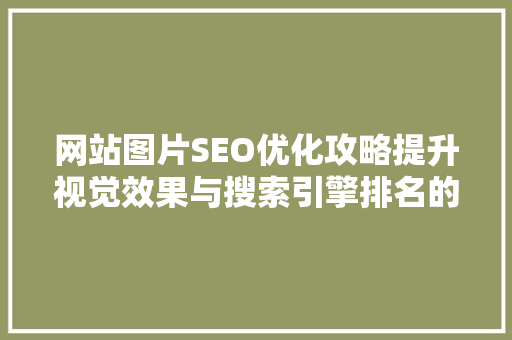 网站图片SEO优化攻略提升视觉效果与搜索引擎排名的双赢之路