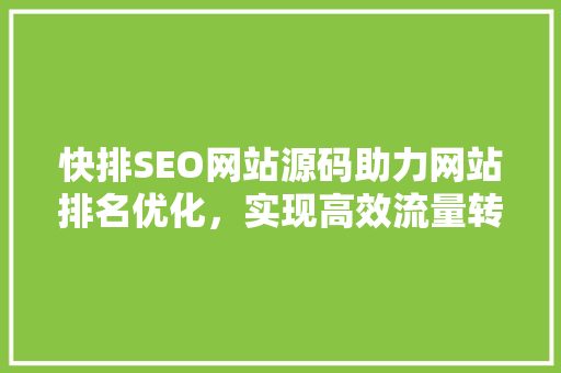 快排SEO网站源码助力网站排名优化，实现高效流量转化