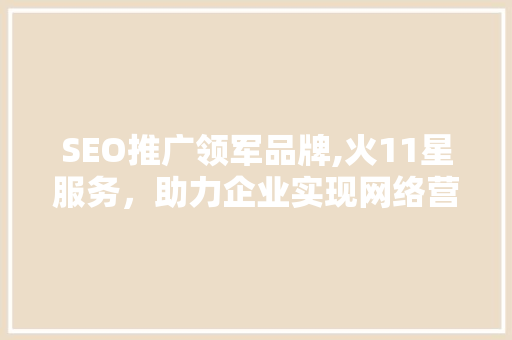 SEO推广领军品牌,火11星服务，助力企业实现网络营销新高峰