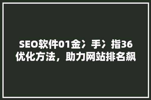 SEO软件01金冫手冫指36优化方法，助力网站排名飙升