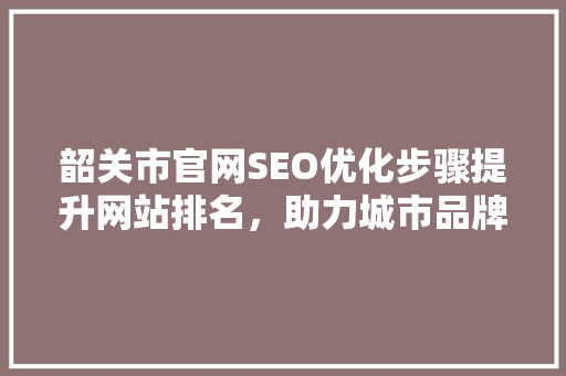 韶关市官网SEO优化步骤提升网站排名，助力城市品牌建设