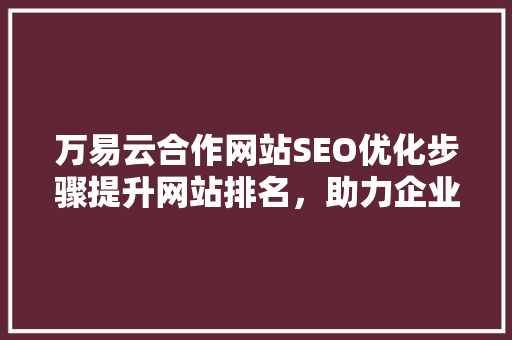 万易云合作网站SEO优化步骤提升网站排名，助力企业腾飞