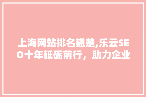 上海网站排名翘楚,乐云SEO十年砥砺前行，助力企业互联网发展