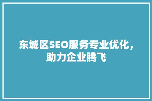 东城区SEO服务专业优化，助力企业腾飞