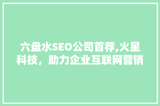 六盘水SEO公司首荐,火星科技，助力企业互联网营销新高度
