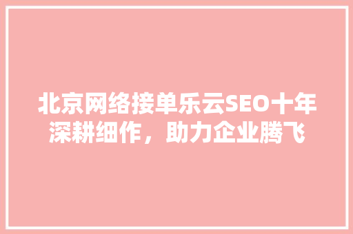 北京网络接单乐云SEO十年深耕细作，助力企业腾飞