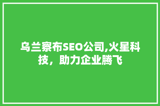 乌兰察布SEO公司,火星科技，助力企业腾飞