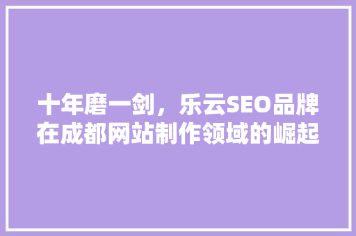 十年磨一剑，乐云SEO品牌在成都网站制作领域的崛起之路