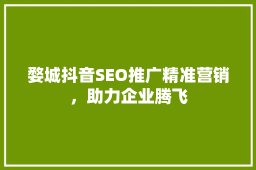 婺城抖音SEO推广精准营销，助力企业腾飞