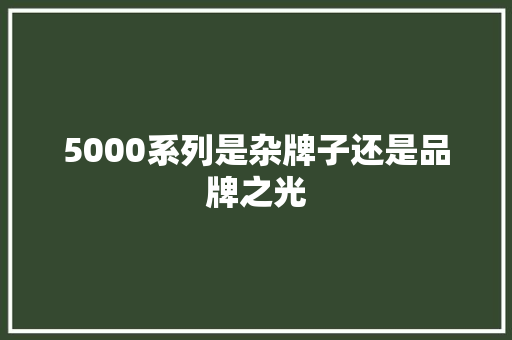 5000系列是杂牌子还是品牌之光