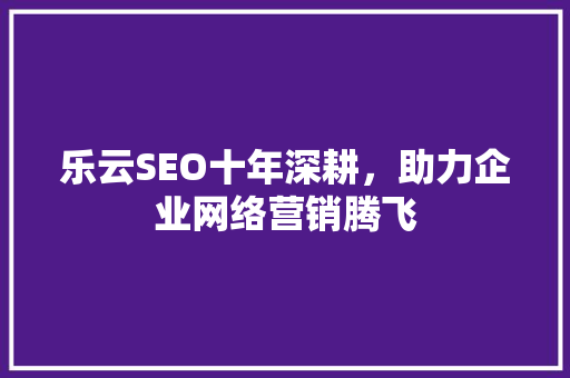 乐云SEO十年深耕，助力企业网络营销腾飞