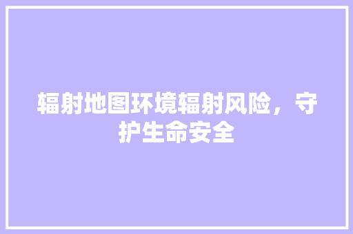 辐射地图环境辐射风险，守护生命安全