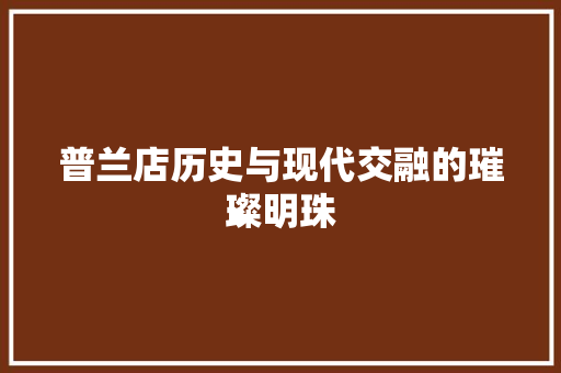 普兰店历史与现代交融的璀璨明珠